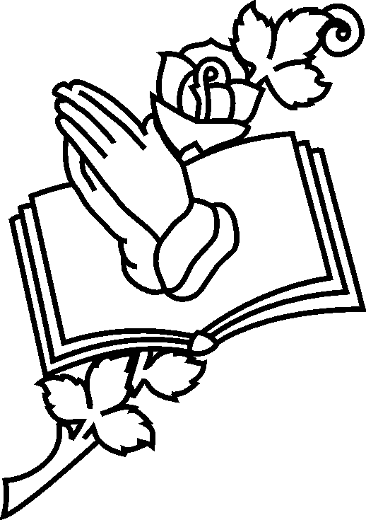 Book, Praying Hands, Rose