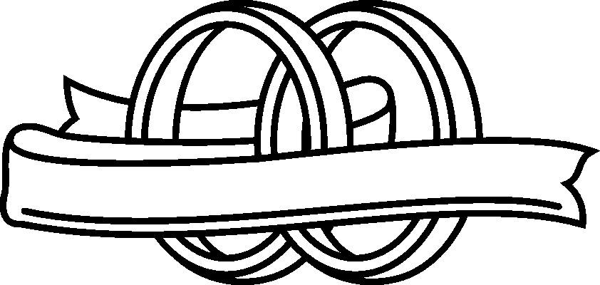 Double Rings in Ribbon - Trimmed