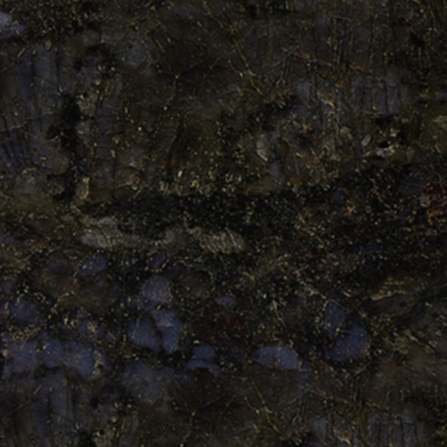 A dark, granular abstract texture with subtle variations in light and shadow, featuring hints of blue and brown integrated into the black-dominant background. This intricate pattern resembles natural stone, providing a classic and dignified base for memorial artwork.