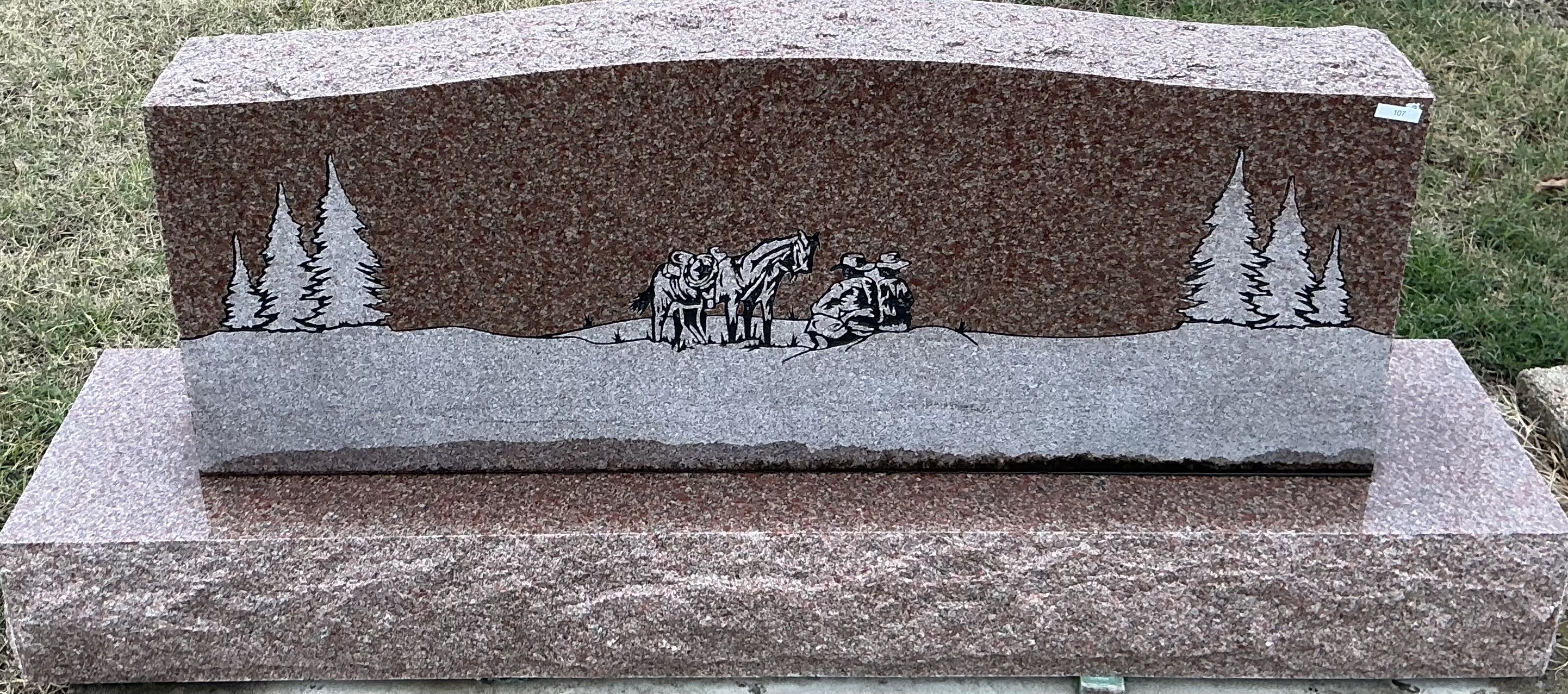 #107 DOUBLE SERP W/ COWBOY SCENE