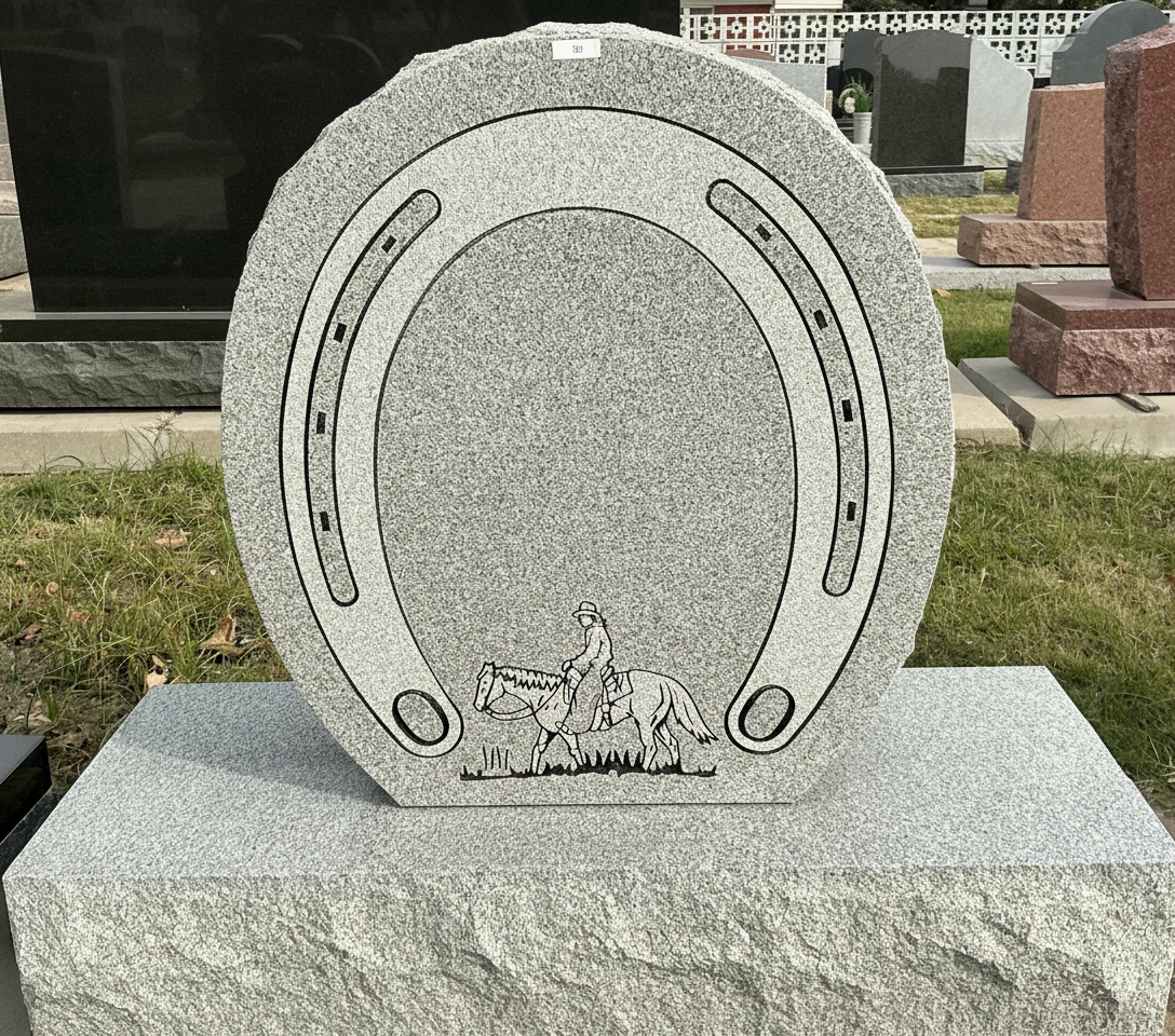 #35 HORSESHOE W/ COWBOY ON HORSE