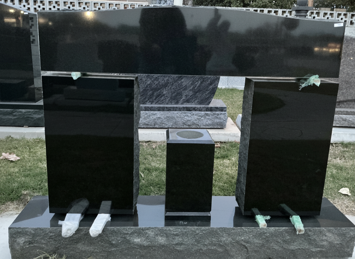 #122  DOUBLE 3 PIECE W/ SQUARE VASE