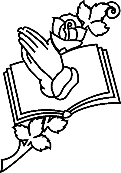 Book, Praying Hands, Rose