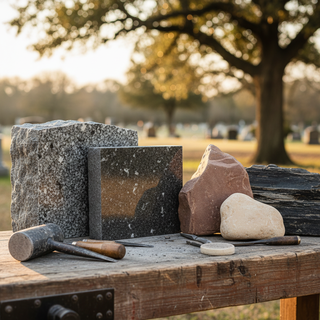 Elegant granite headstones and unique natural rock monuments crafted for lasting remembrance.